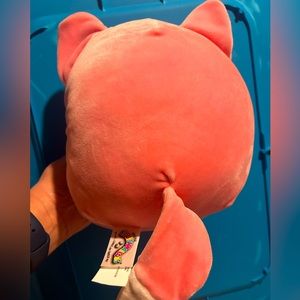Squishmallows Flora the Fox Pink 2021 Valentines Day Kellytoy Plush 8"inch